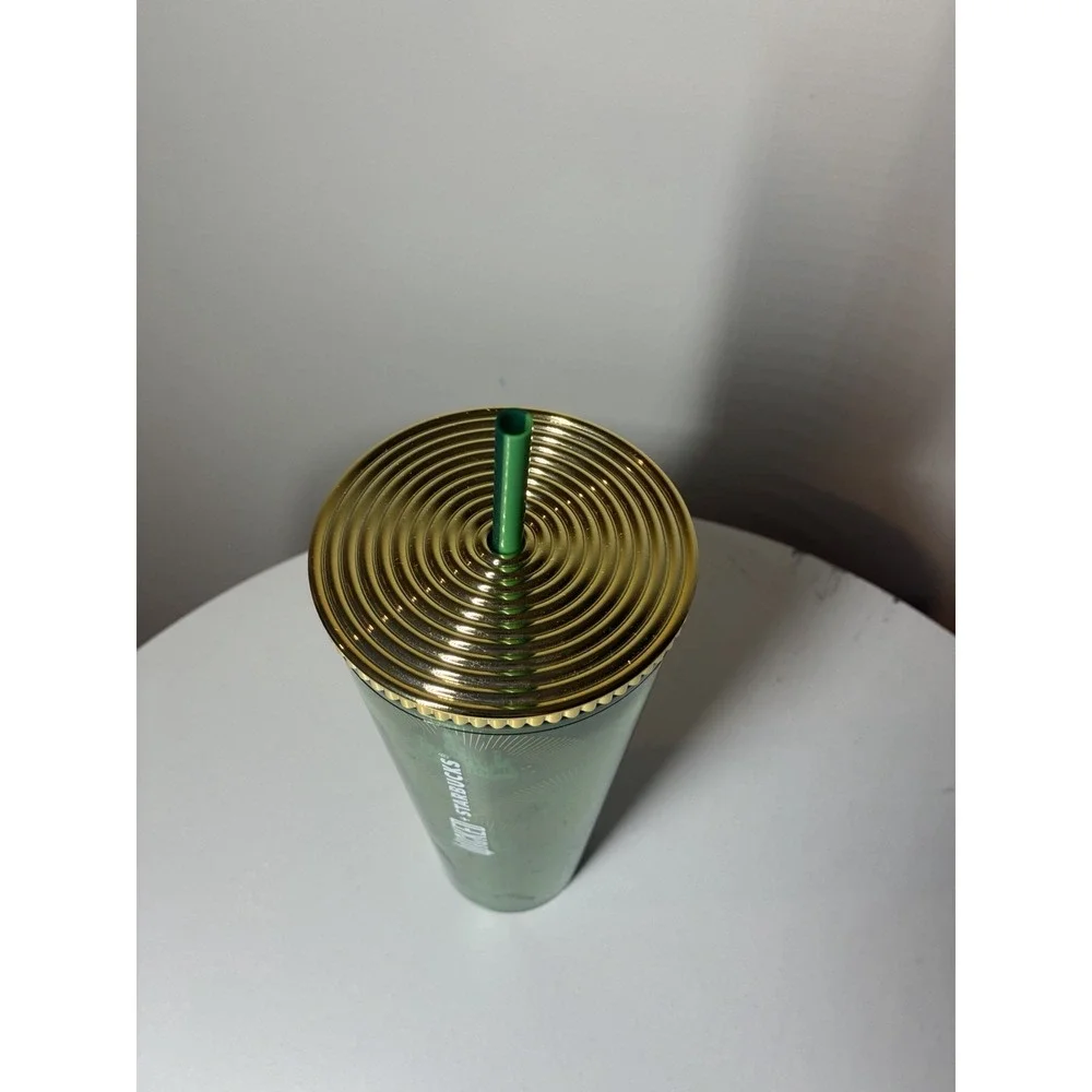WICKED STARBUCKS CUP EMERALD CITY FULL SIZE NEW 2024 GREEN & GOLD‎